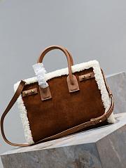 Colestore YSL Sac De Jour Brown In Suede And Shearling - 5