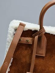 Colestore YSL Sac De Jour Brown In Suede And Shearling - 4