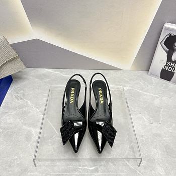 Coletsore Prada Patent Leather Slingback Pumps Black Size 35-39