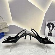 Coletsore Prada Patent Leather Slingback Pumps Black Size 35-39 - 3