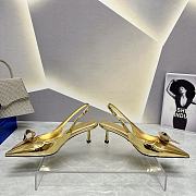 	 Coletsore Prada Patent Leather Slingback Pumps Gold Size 35-39 - 2