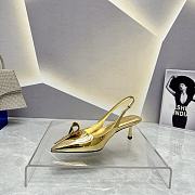 	 Coletsore Prada Patent Leather Slingback Pumps Gold Size 35-39 - 4