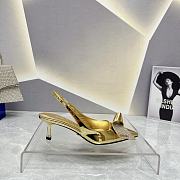 	 Coletsore Prada Patent Leather Slingback Pumps Gold Size 35-39 - 3