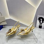 	 Coletsore Prada Patent Leather Slingback Pumps Gold Size 35-39 - 5