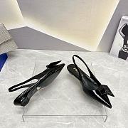 	 Coletsore Prada Patent Leather Slingback Pumps Black 2.5cm - 3