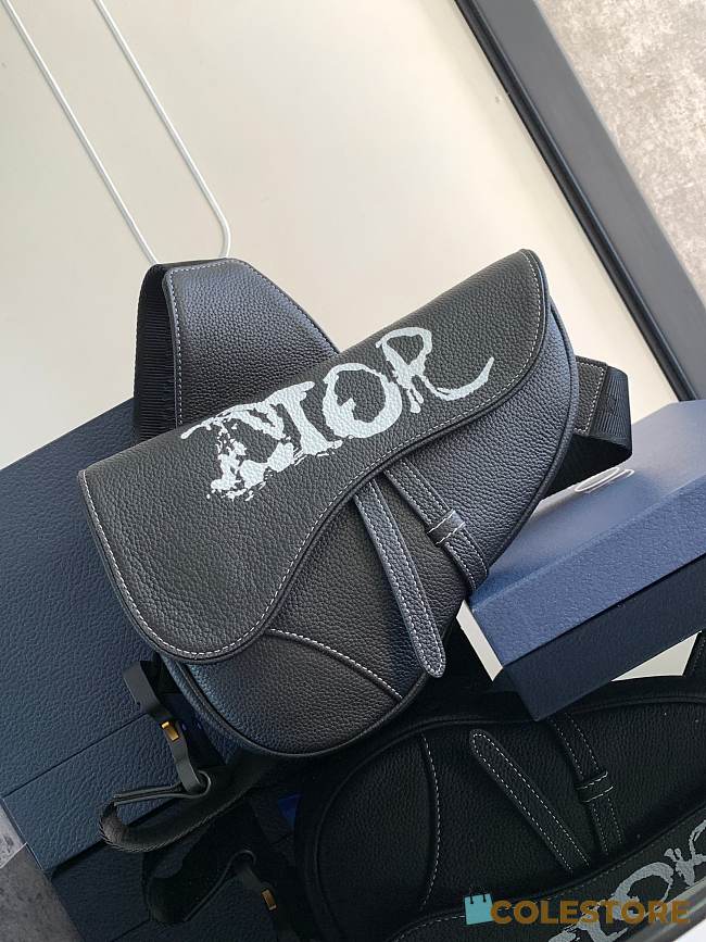 	 Colestore Dior And Shawn Saddle Bag In Black Size 20 x 28.6 x 5 cm - 1