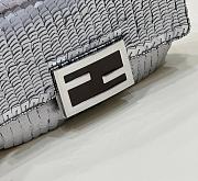Colestore Fendi Leather Bag With Gradient Siver Sequins 18.5x3.5x9.5cm - 2