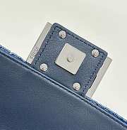 	 Colestore Fendi Leather Bag With Gradient Blue Sequins 19x5x11 - 2