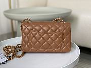 Colestore Chanel Classic Flap Bag Brown Gold Hardware Size 20cm - 3