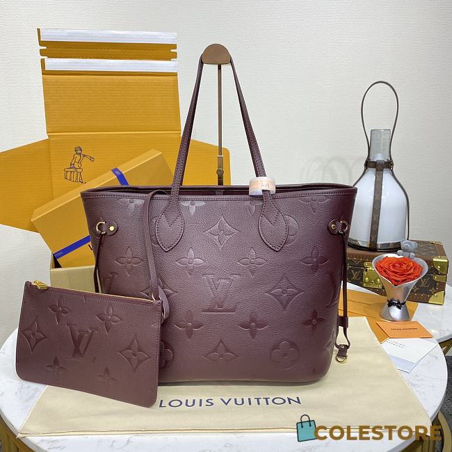 	 Colestore Louis Vuitton Neverfull Wine M46599 Size 32*29*17cm - 1