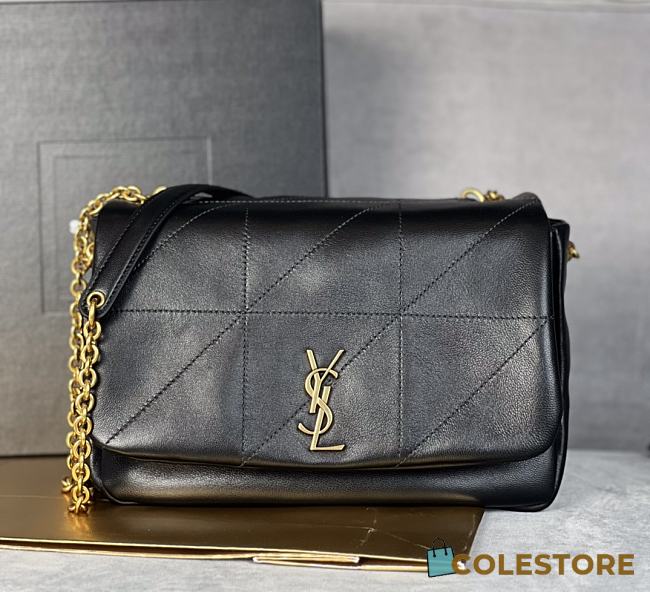 Colestore YSL Women's Black Small Jamie 4.3 Carre Rive 25x16x9 - 1