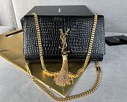 Colestore Ysl Kate Crocodile Leather Black Bag 24×14.5×5.5cm - 1