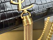 Colestore Ysl Kate Crocodile Leather Black Bag 24×14.5×5.5cm - 5
