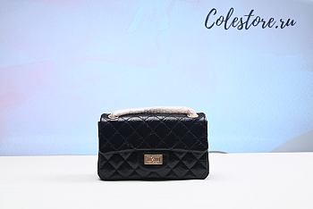 Colestore Chanel 2.55 Crinkle-effect Calfskin & Gold-Tone Metal Size 20× 15 × 6 cm