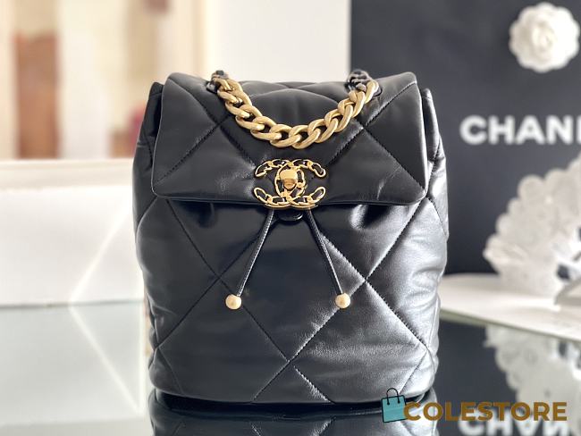 Colestore Chanel 24C Backpack Black Size 26x22x16cm - 1