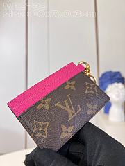 	 Colestore Louis Vuitton Charms Card Wallet Monogram Dark Pink M82739 - 4