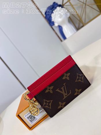 Colestore Louis Vuitton Charms Card Wallet Monogram Red M82739