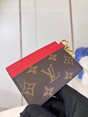 Colestore Louis Vuitton Charms Card Wallet Monogram Red M82739 - 3