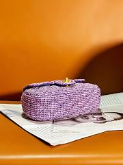 Colestore Chanel 24c Tweed, Sequins & Gold-Tone Metal Purple & Silver - 4