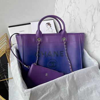Colestore Chanel Large Shopping Bag Purple 34cm 