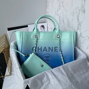 	 Colestore Chanel Large Shopping Bag Green 34cm