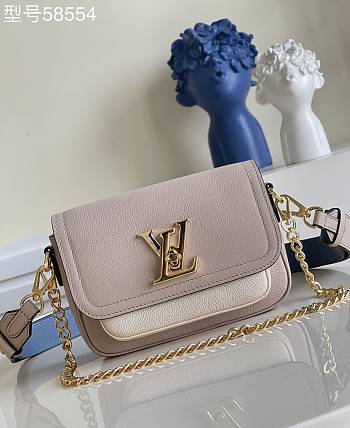 Louis Vuitton Lockme Tender Leather Beige M58555 Size 19x13x8cm
