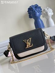 	 Louis Vuitton Lockme Tender Leather Black M58555 Size 19x13x8cm - 1