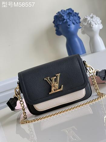	 Louis Vuitton Lockme Tender Leather Black M58555 Size 19x13x8cm