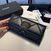 Colestore Chanel Wallet Lambskin Black Gold Hardware Size 19.5*12.5cm - 2