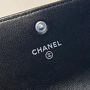 	 Coletsore Chanel Wallet Lambskin Black Silver Hardware Size 19.5*12.5cm - 2