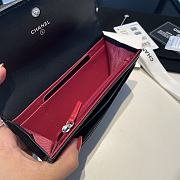 	 Coletsore Chanel Wallet Lambskin Black Silver Hardware Size 19.5*12.5cm - 3