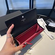 	 Coletsore Chanel Wallet Lambskin Black Silver Hardware Size 19.5*12.5cm - 4