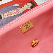 Colestore Chanel Classic Lambskin, Enamel & Gold-Tone Metal Coral Pink 20CM - 6