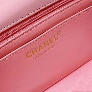 Colestore Chanel Classic Lambskin, Enamel & Gold-Tone Metal Coral Pink 20CM - 5
