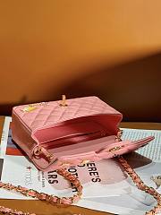 Colestore Chanel Classic Lambskin, Enamel & Gold-Tone Metal Coral Pink 20CM - 2