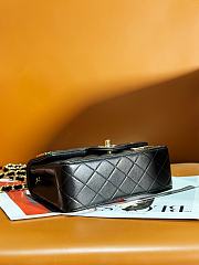 	 Colestore Chanel Classic Lambskin, Enamel & Gold-Tone Metal Coral Black 20CM - 4