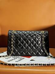 	 Colestore Chanel Classic Lambskin, Enamel & Gold-Tone Metal Coral Black 15.5 × 25.5 × 6.5 cm - 4