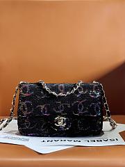 Colestore Chanel Small Black Sequins Flap Bag Size 20cm - 1