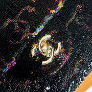 Colestore Chanel Small Black Sequins Flap Bag Size 20cm - 4