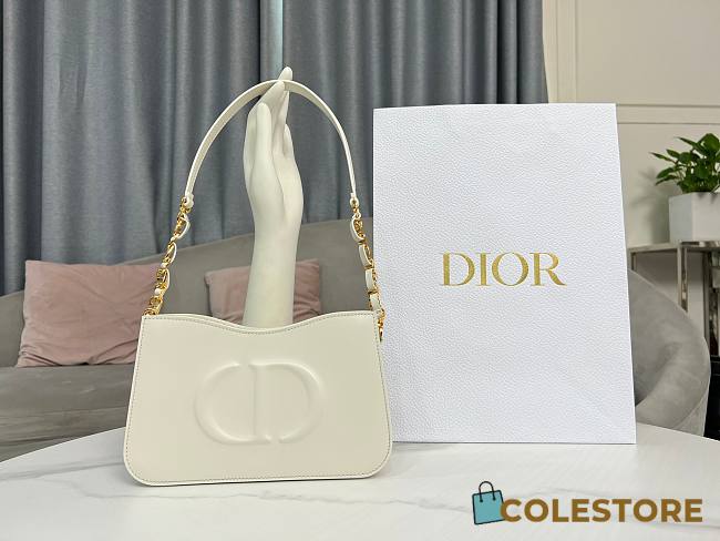 	 Colestore Dior CD Signature Hobo Mini White Bag 23.5 x 14.5 x 6 - 1