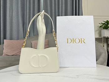 	 Colestore Dior CD Signature Hobo Mini White Bag 23.5 x 14.5 x 6