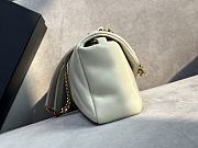 Colestore YSL Calypso In Plunged Lambskin White 26×14×7cm - 6