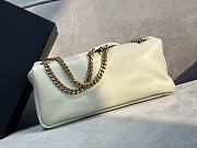 Colestore YSL Calypso In Plunged Lambskin White 26×14×7cm - 5