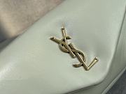 Colestore YSL Calypso In Plunged Lambskin White 26×14×7cm - 2