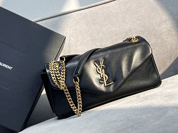 	 Colestore YSL Calypso In Plunged Lambskin Black 26×14×7cm