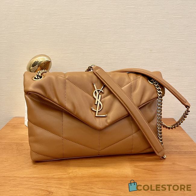 	 Colestore YSL Lou Lou Puffer Brown Size 29-17-11cm - 1