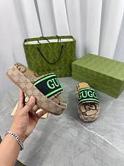 Colestore Gucci Women's Platform Slide Sandal Green - 5