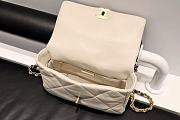 Colestore Chanel 19 Flap Bag In White Gold Hardware size 26x17x8cm - 2