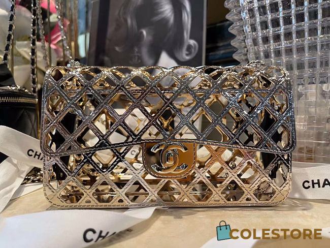 Colestore Chanel Mini Gold Cage Bag  - 1