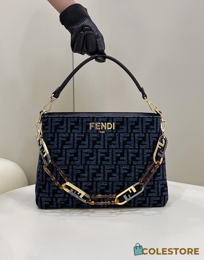 Colestore Fendi O Lock Blue Size 35/14/23 - 1